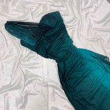 Gradient Jade Sheath Formal Dress One Shoulder Glitter Chiffon Evening Gowns sweet 18th Birthday Dress HZ1024