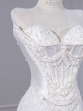 Sweetheart Ivory Bridal Dress Lace Appliqu¨¦ Mermaid Wedding Dress Beaded Bridal Dress HZ1024