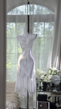 White Sheath Pool Party Dress Satin Spaghetti Strap Short Birthday Dress HZ1024