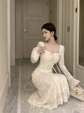 elegant bow A-line long skirt white dress birthday dress HZ1024