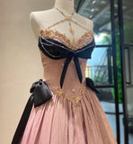 Halter Neck Pink Ball Gown Quinceanera Dress Satin Birthday Dress Fashion Prom Dress HZ1024