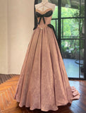 Halter Neck Pink Ball Gown Quinceanera Dress Satin Birthday Dress Fashion Prom Dress HZ1024