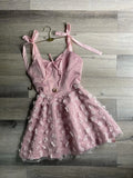 Pink A-line Birthday Dress Strap Tulle Satin Short Homecoming Dress Party Dress HZ1024