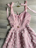 Pink A-line Birthday Dress Strap Tulle Satin Short Homecoming Dress Party Dress HZ1024