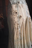 Spaghetti Strap Sheath Formal Dress Satin Beaded Birthday Dress Elegant Short Homecoming Dress HZ1024