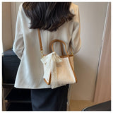 all-match hand-woven commuter shoulder bag crossbody tote bag HZ1024