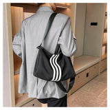 Striped Oxford Cloth Crossbody Bag HZ1024