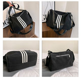 Striped Oxford Cloth Crossbody Bag HZ1024
