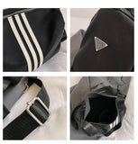 Striped Oxford Cloth Crossbody Bag HZ1024
