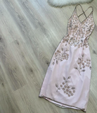 V-neck Sheath Short Formal Dress Elegant Silk Beaded Evening Dress Backless Homecoming Dress HZ1024