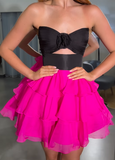 Sweetheart Neck A-Line Short Formal Dress Stunning Black Tulle Birthday Dress Homecoming Dress HZ1024