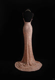 Vintage Mermaid Spaghetti Strap Long Evening Gown Gorgeous Sequin Chiffon Formal Dress Prom Dress HZ1024
