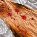Sheath Halter Long Evening Gown Gorgeous Orange Chiffon Beaded Formal Dress Birthday Prom Dress HZ1024
