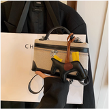 versatile canvas messenger bag square bucket bag HZ1024