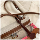 versatile canvas messenger bag square bucket bag HZ1024