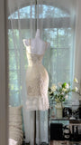 V-neck Bodycon Short Formal Dress Elegant Lace Beaded Evening Dress Homecoming Dress HZ1024