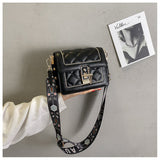 diamond chain bag wide shoulder strap shoulder crossbody bag HZ1024
