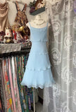 A-Line Short Party Dress Spaghetti Strap Chiffon Hoco Dresses Blue Elegant Formal Dress HZ1024