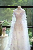 Strapless A-Line Tulle Evening Gown Lace Applique Sweet 16 Dress Stunning Prom Dresses with Cape HZ1024