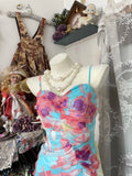 Spaghetti Strap Sheath Evening Gown Printed Chiffon Elegant Formal Dress Party Dress HZ1024