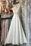 White Bateau A-Line Long Evening Gown Elegant Jacquard Satin Formal Dress Birthday Outfit HZ1024