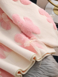 Pink Bear Bow Round Neck Sweater HZ1024