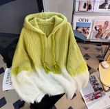 mink velvet hooded knitted sweater HZ1024