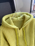 mink velvet hooded knitted sweater HZ1024