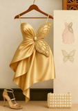 Pink Sheath Formal Dress Spaghetti Strap Party Dress Birthday Dress Satin Short Homecoming Dresses HZ1024