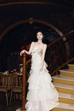 Mermaid Spaghetti Strap Long Prom Dresses Elegant Tulle Beaded Birthday Evening Dress HZ1024