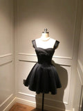 Straps A-Line Short Hoco Dresses Satin Birthday Dress Cute Party Formal Dress HZ1024