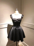 Straps A-Line Short Hoco Dresses Satin Birthday Dress Cute Party Formal Dress HZ1024
