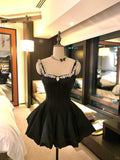 Straps Ball Gown Short Hoco Dresses Satin Rinestones Birthday Dress Cute Party Formal Dress HZ1024