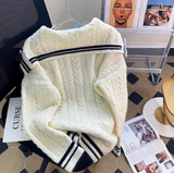 Navy Collar Knit Sweater HZ1024