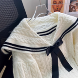 Navy Collar Knit Sweater HZ1024