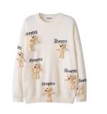 doll 3D bear pendant imitation mink sweater HZ1024
