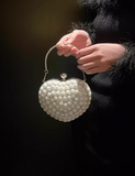 Wedding Bag Pearl Heart Shape Banquet Party Handbag HZ1024