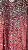 Sequin Mermaid Evening Gowns Vintage Burgundy Beaded Tulle Formal Dress Elegant Sweetheart Neck Prom Dress HZ1024