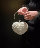 Wedding Bag Pearl Heart Shape Banquet Party Handbag HZ1024