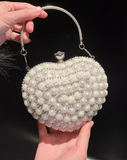 Wedding Bag Pearl Heart Shape Banquet Party Handbag HZ1024