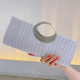 Silver Wedding Bag Sparkly Rhinestone Banquet Party Handbag HZ1024