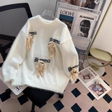 doll 3D bear pendant imitation mink sweater HZ1024