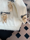 doll 3D bear pendant imitation mink sweater HZ1024