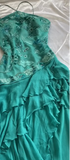 Light Jade Sheath Short Homecoming Dress Chiffon Beaded Formal Dress Halter Neck Birthday Dress HZ1024