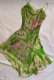 Green Sheath Short Homecoming Dress Floral Chiffon Formal Dress Straps Birthday Dresss HZ1024