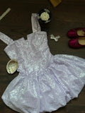 Lilac Ball Gown Birthday Outfit Strap Short Homecoming Dress Fairy Sequin Formal Dress HZ1024