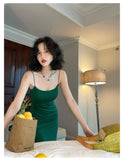 French Slim Fit Suspender Hip-wrapped Long Skirt HZ1024