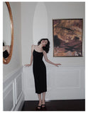 French Slim Fit Suspender Hip-wrapped Long Skirt HZ1024