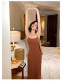 French Slim Fit Suspender Hip-wrapped Long Skirt HZ1024