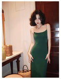 French Slim Fit Suspender Hip-wrapped Long Skirt HZ1024